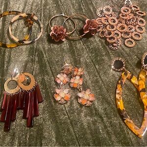 Lot of 9 pairs of earrings